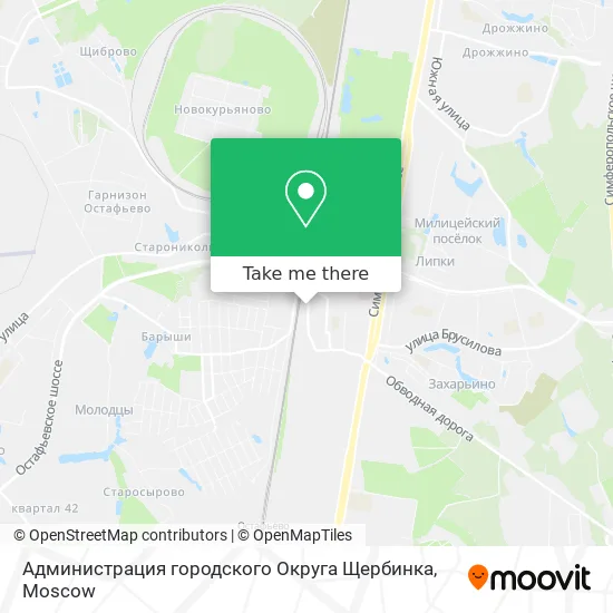 Администрация городского Округа Щербинка map