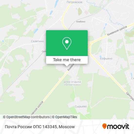 Почта России ОПС 143345 map