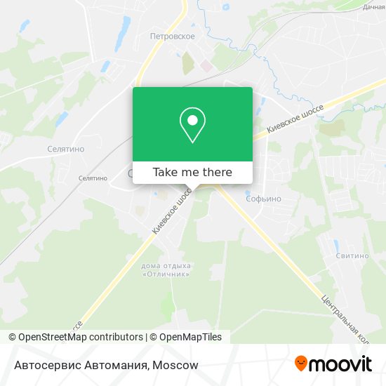 Автосервис Автомания map