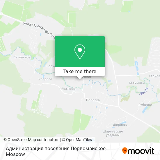 Администрация поселения Первомайское map