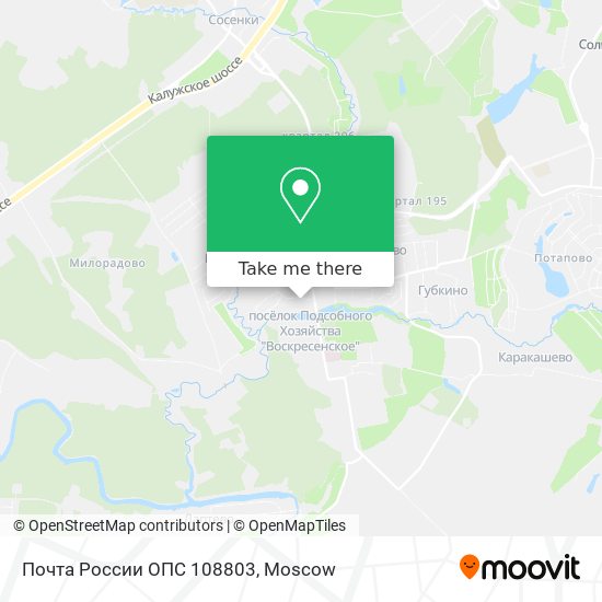 Почта России ОПС 108803 map