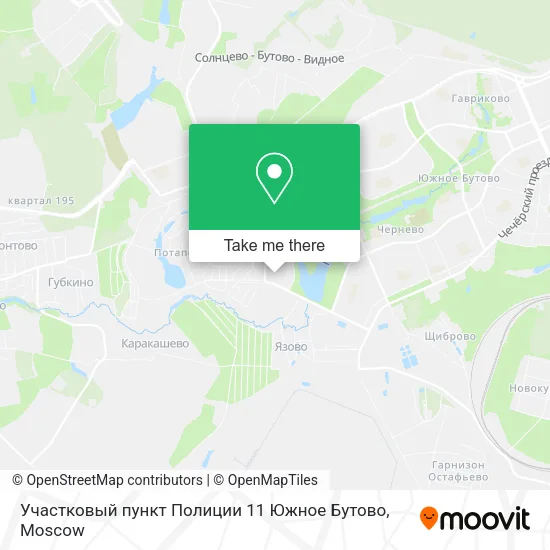 Участковый пункт Полиции 11 Южное Бутово map