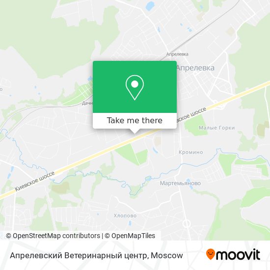 Апрелевский Ветеринарный центр map