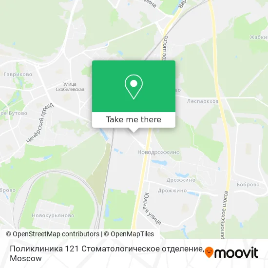 Поликлиника 121 Стоматологическое отделение map