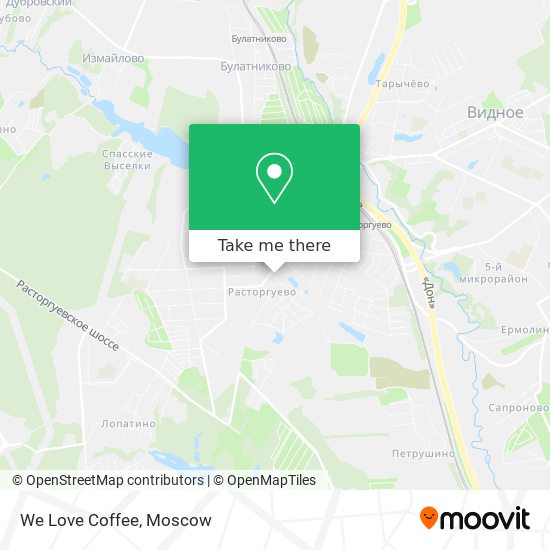 We Love Coffee map