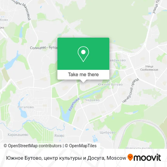 Южное Бутово, центр культуры и Досуга map
