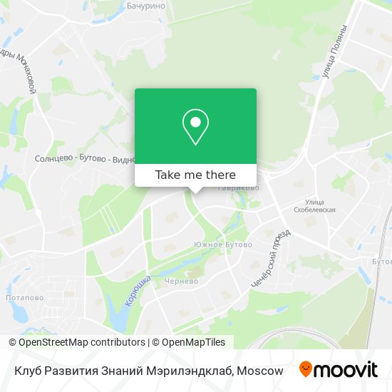 Клуб Развития Знаний Мэрилэндклаб map