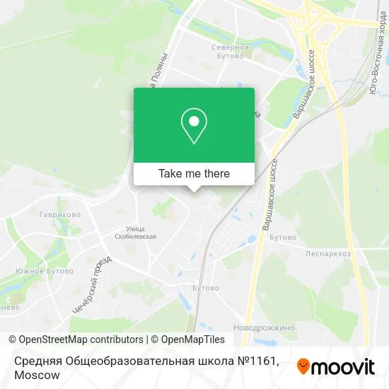 Средняя Общеобразовательная школа №1161 map