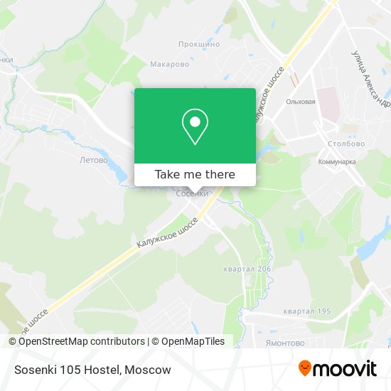 Sosenki 105 Hostel map