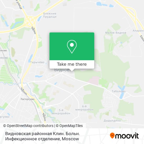 Видновская районная Клин. Больн. Инфекционное отделение map