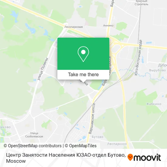 Центр Занятости Населения ЮЗАО-отдел Бутово map