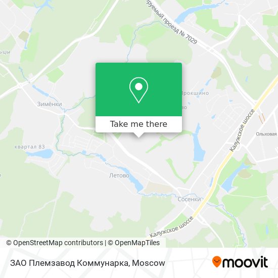 ЗАО Племзавод Коммунарка map