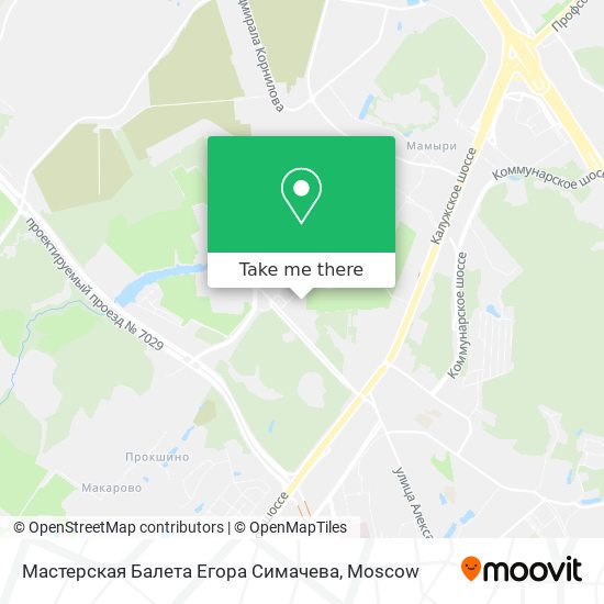 Мастерская Балета Егора Симачева map