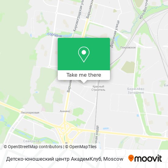 Детско-юношеский центр АкадемКлуб map