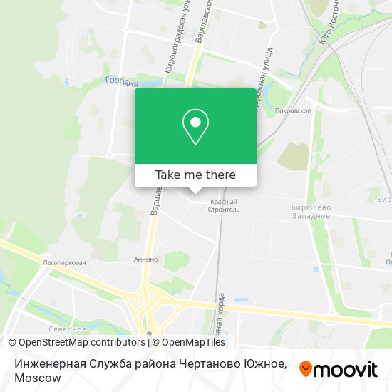 Инженерная Служба района Чертаново Южное map