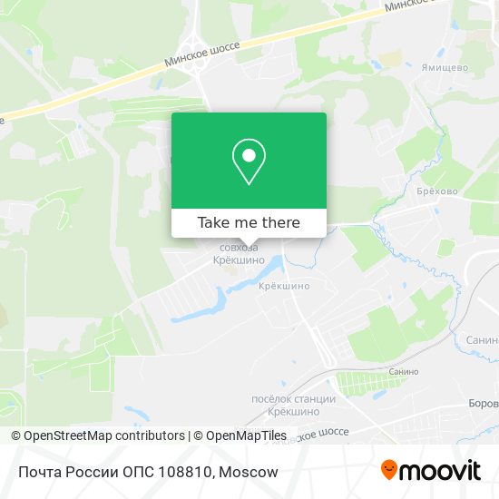 Почта России ОПС 108810 map