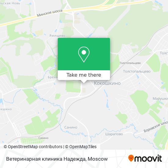 Ветеринарная клиника Надежда map