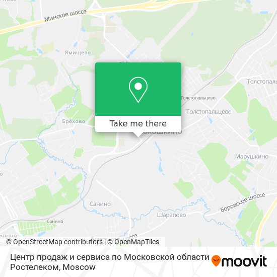 Центр продаж и сервиса по Московской области Ростелеком map