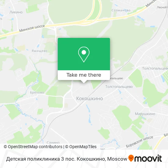 Детская поликлиника 3 пос. Кокошкино map