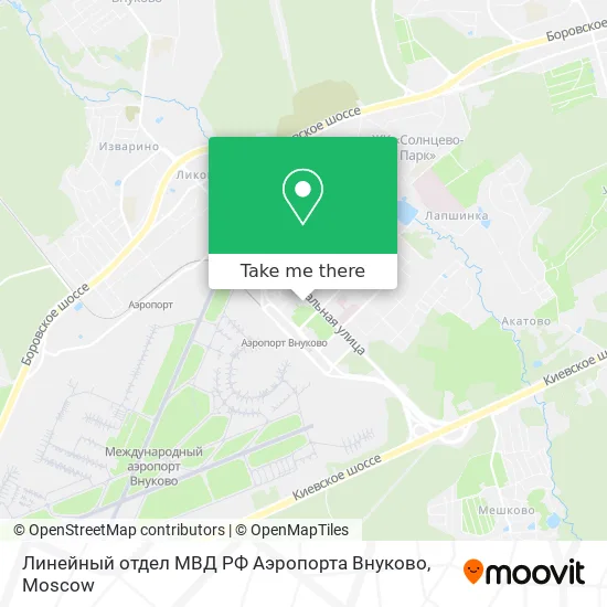 Линейный отдел МВД РФ Аэропорта Внуково map