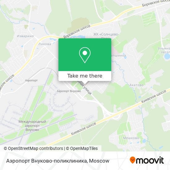 Аэропорт Внуково-поликлиника map
