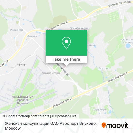 Женская консультация ОАО Аэропорт Внуково map