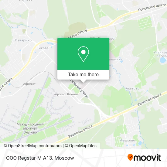OOO Regstar-M A13 map