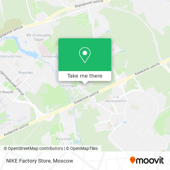 NIKE Factory Store map