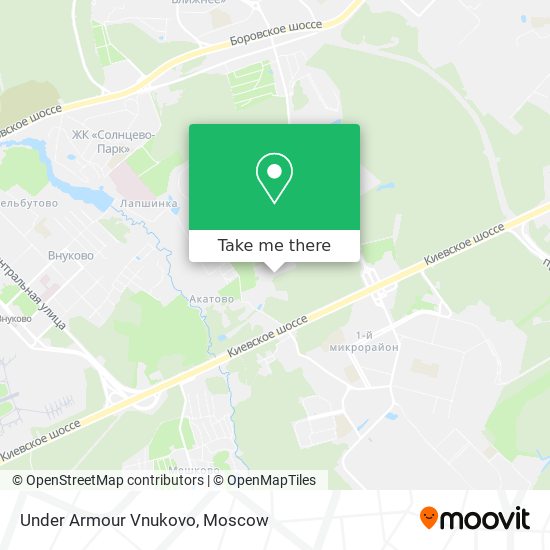 Under Armour Vnukovo map