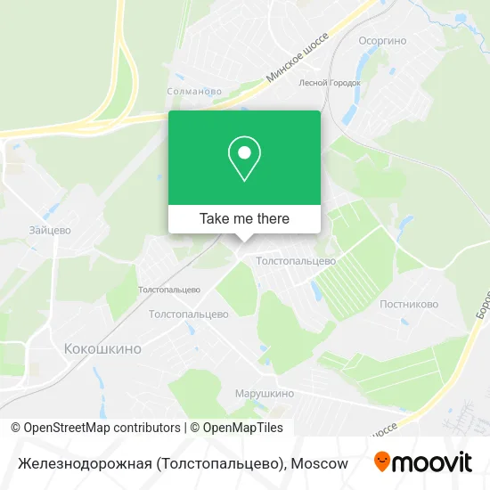 Железнодорожная (Толстопальцево) map