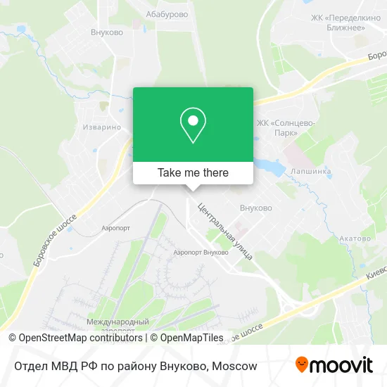 Отдел МВД РФ по району Внуково map