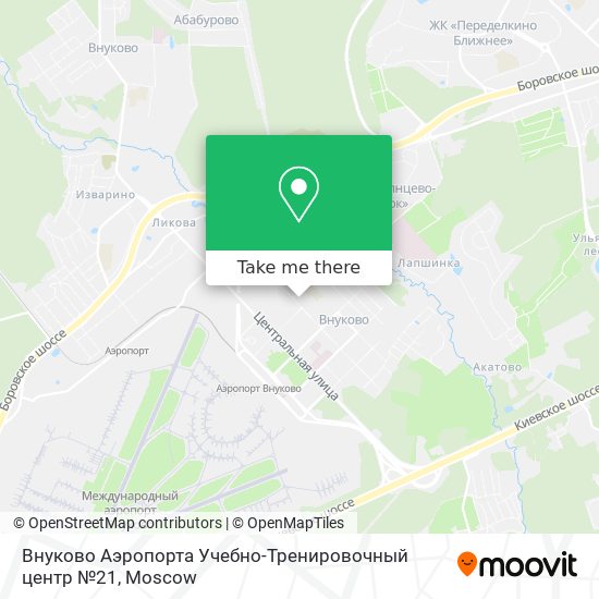 Внуково Аэропорта Учебно-Тренировочный центр №21 map