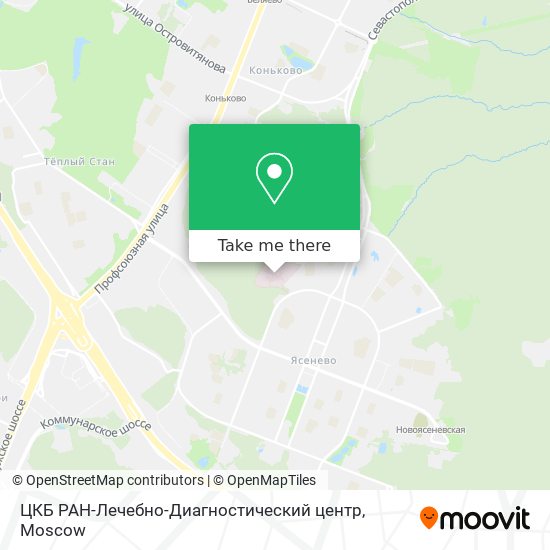 ЦКБ РАН-Лечебно-Диагностический центр map