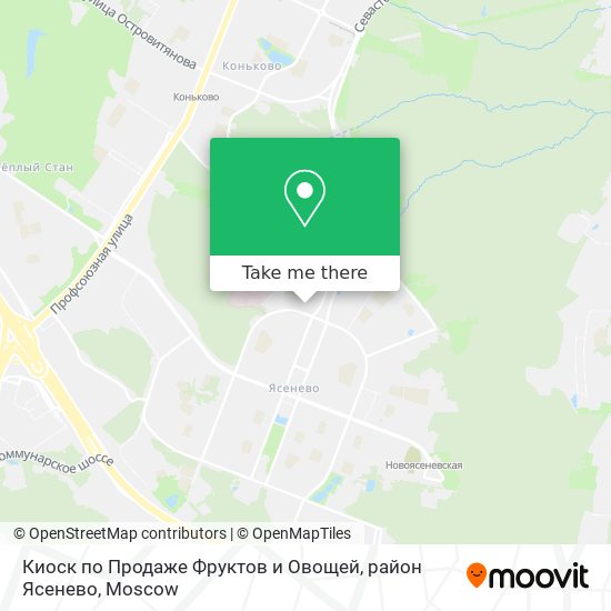 Киоск по Продаже Фруктов и Овощей, район Ясенево map