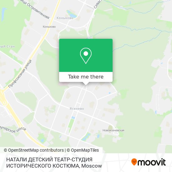 НАТАЛИ ДЕТСКИЙ ТЕАТР-СТУДИЯ ИСТОРИЧЕСКОГО КОСТЮМА map