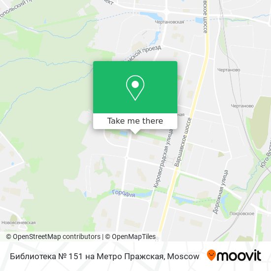 Библиотека № 151 на Метро Пражская map