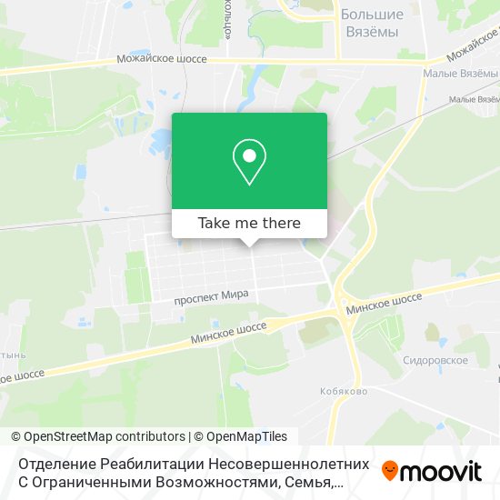 Отделение Реабилитации Несовершеннолетних С Ограниченными Возможностями, Семья map