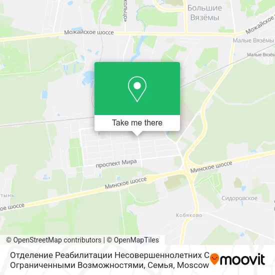 Отделение Реабилитации Несовершеннолетних С Ограниченными Возможностями, Семья map