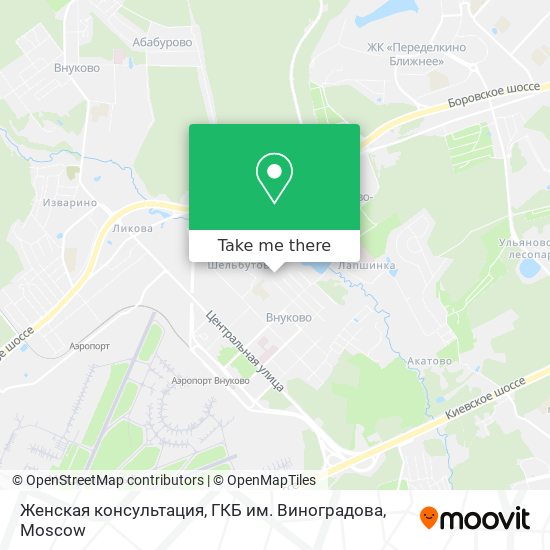 Женская консультация, ГКБ им. Виноградова map