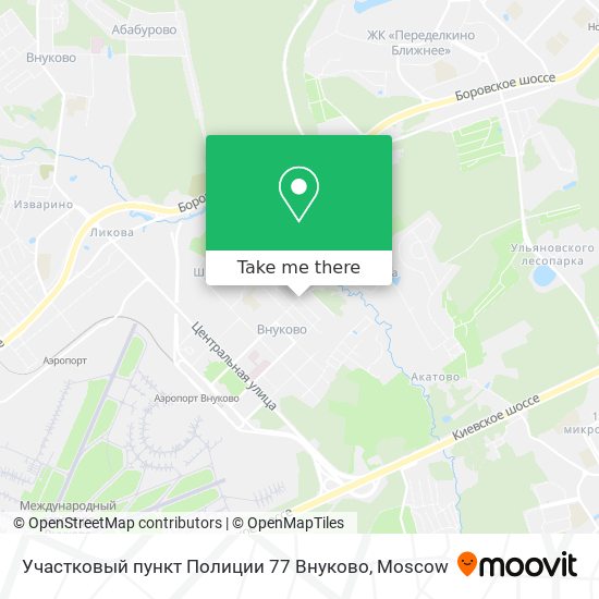 Участковый пункт Полиции 77 Внуково map