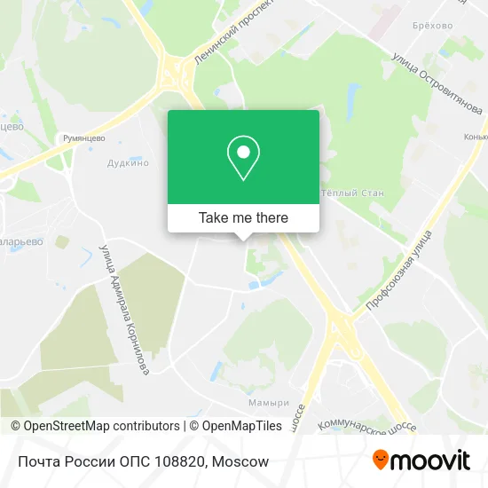 Почта России ОПС 108820 map