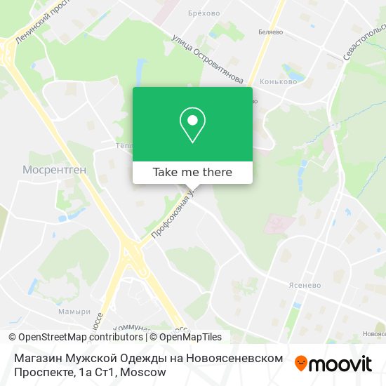 Магазин Мужской Одежды на Новоясеневском Проспекте, 1а Ст1 map