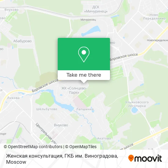 Женская консультация, ГКБ им. Виноградова map