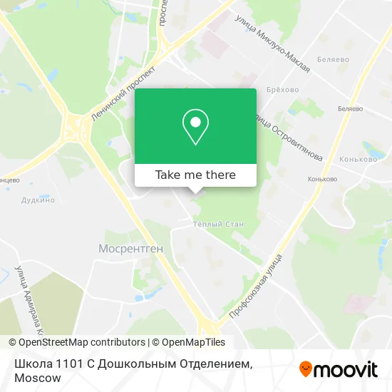 Школа 1101 С Дошкольным Отделением map
