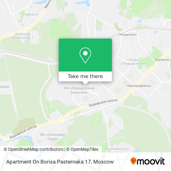 Apartment On Borisa Pasternaka 17 map