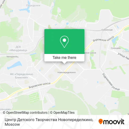 Центр Детского Творчества Новопеределкино map