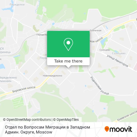 Отдел по Вопросам Миграции в Западном Админ. Округе map