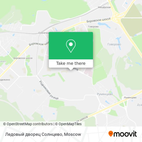 Ледовый дворец Солнцево map