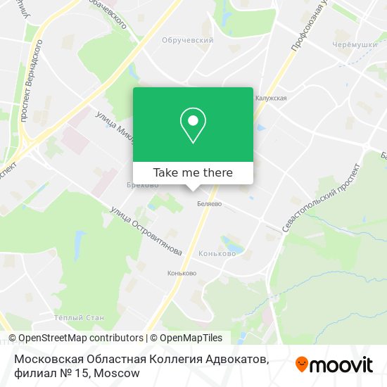 Московская Областная Коллегия Адвокатов, филиал № 15 map