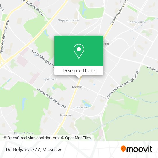 Do Belyaevo/77 map
